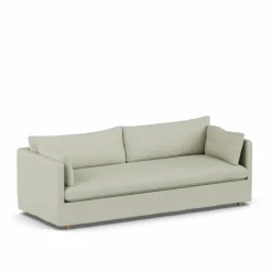 Linnevik soffa Luiza beige 3981-vitoljad ek 4-sits med kappa