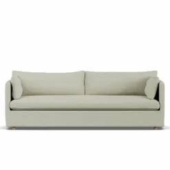 Linnevik soffa Luiza beige 3981-vitoljad ek 4-sits med kappa