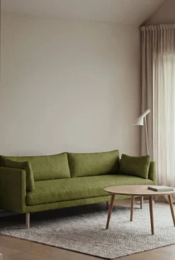 Linnevik soffa Luiza Green 3975-vitoljad ek 4-sits