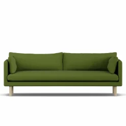 Linnevik soffa Luiza Green 3975-vitoljad ek 4-sits