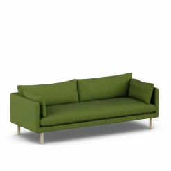 Linnevik soffa Luiza Green 3975-vitoljad ek 4-sits