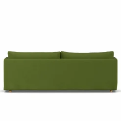 Linnevik soffa Luiza Green 3975-vitoljad ek 4-sits med kappa