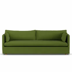 Linnevik soffa Luiza Green 3975-vitoljad ek 4-sits med kappa