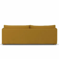 Linnevik soffa Luiza Mustard 3972-vitoljad ek 4-sits med kappa