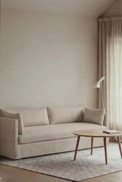 Linnevik soffa Same Beige 6670-vitoljad ek 4-sits med kappa