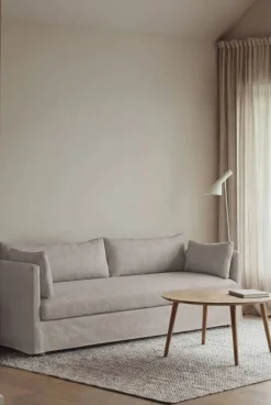 Linnevik soffa Same Grey 6673-vitoljad ek 4-sits med kappa