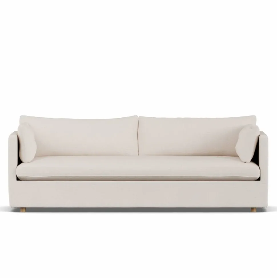 Linnevik soffa Same Off White 6671-vitoljad ek 4-sits med kappa
