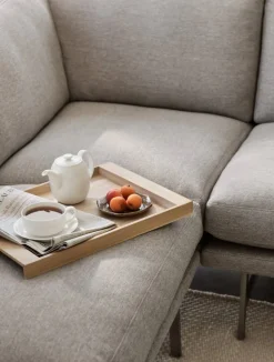Lissoni PL115 hörnsoffa Clay 012-rostfritt stål
