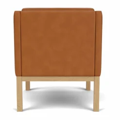 L46 MK155 easy chair karmstol Lackerad ek-läder cognac