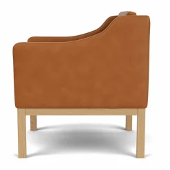 L46 MK155 easy chair karmstol Lackerad ek-läder cognac