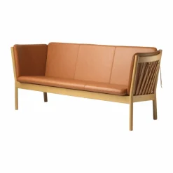 L45 MK154 soffa Lackerad ek-läder cognac