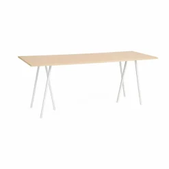 Loop Stand incl. support barbord 92 5x250 cm White-clear lacq. oak
