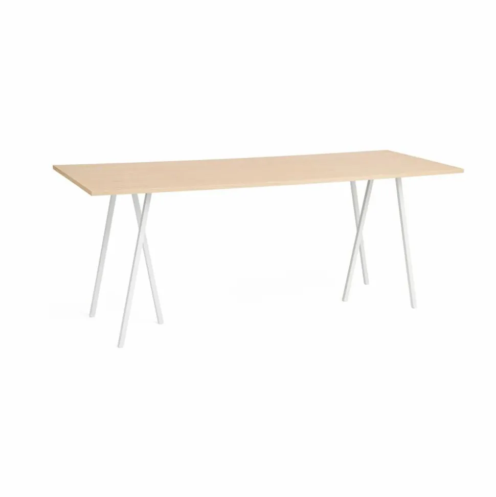Loop Stand incl. support barbord 92 5x250 cm White-clear lacq. oak