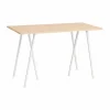 Loop Stand incl. support barbord 77 5x160 cm White-clear lacq. oak