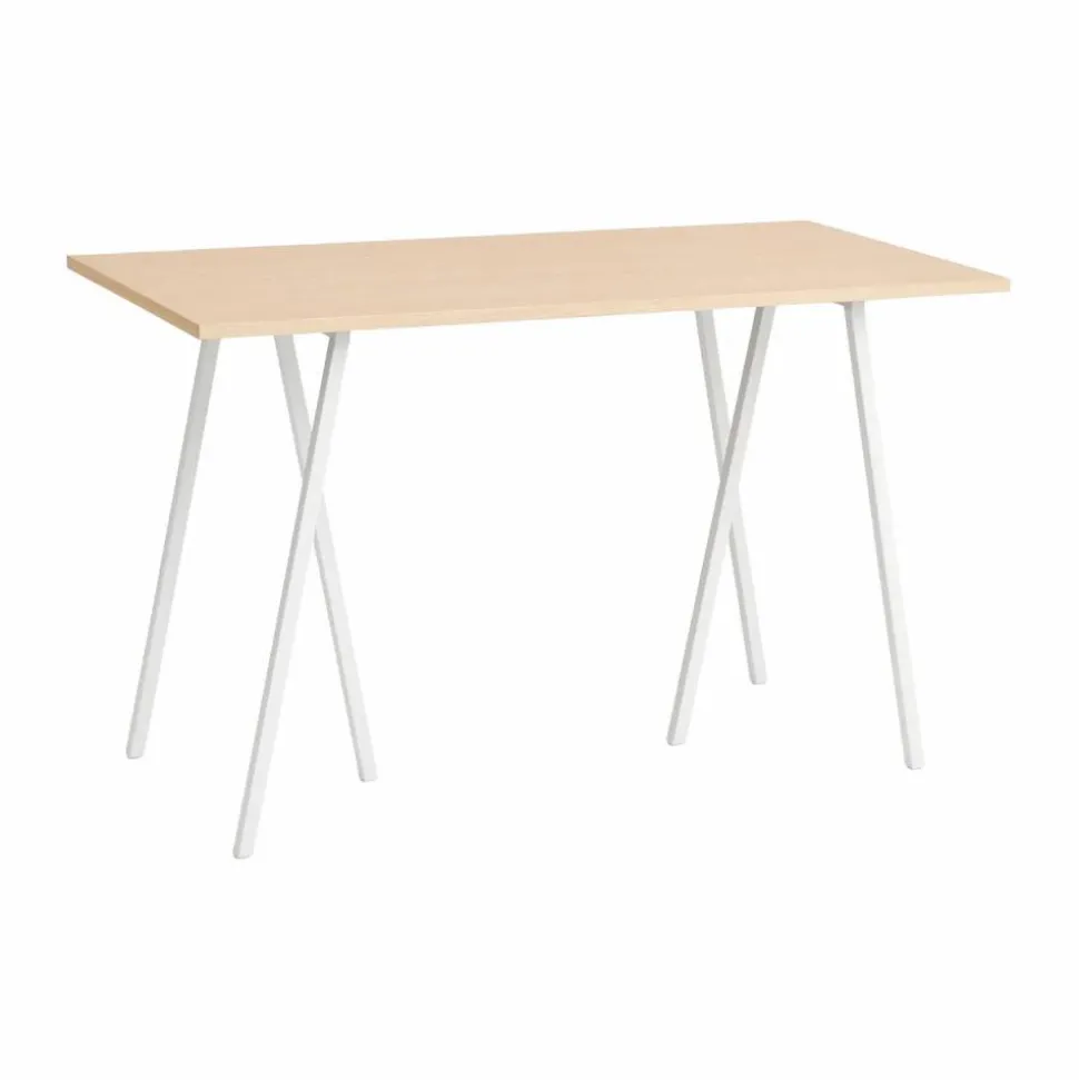 Loop Stand incl. support barbord 77 5x160 cm White-clear lacq. oak