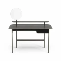 Luna skrivbord med hylla och spegel Ek orkangrå
