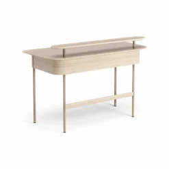 Luna skrivbord med låda och hylla Ek vitpigmenterad