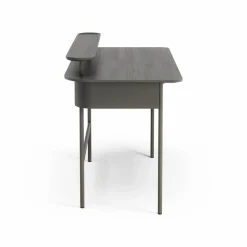 Luna skrivbord med låda och hylla Ek orkangrå