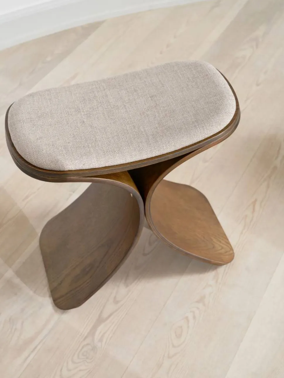 Luno pall 48x28x72 cm Mörk ek-mörk beige textil