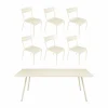 Luxembourg bord 207x100 cm + 6 stolar Latte beige