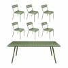 Luxembourg bord 207x100 cm + 6 stolar Cactus