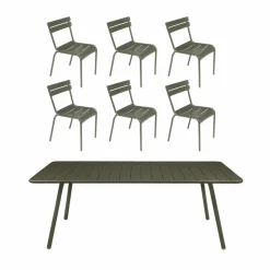 Luxembourg bord 207x100 cm + 6 stolar Rosemary