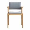 016 Maasto Dining Armchair karmstol Matt oljevaxad furu framsidesklädd grå