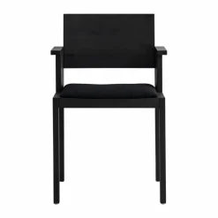 016 Maasto Dining Armchair karmstol Svartbetsad furu klädd sits svart