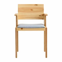 016 Maasto Dining Armchair karmstol Matt oljevaxad furu klädd sits grå