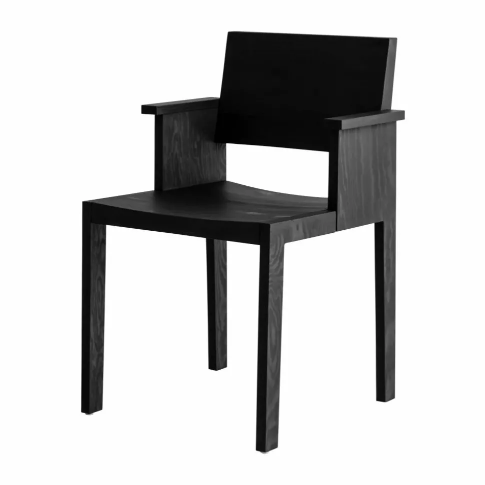 016 Maasto Dining Armchair karmstol Svartbetsad furu