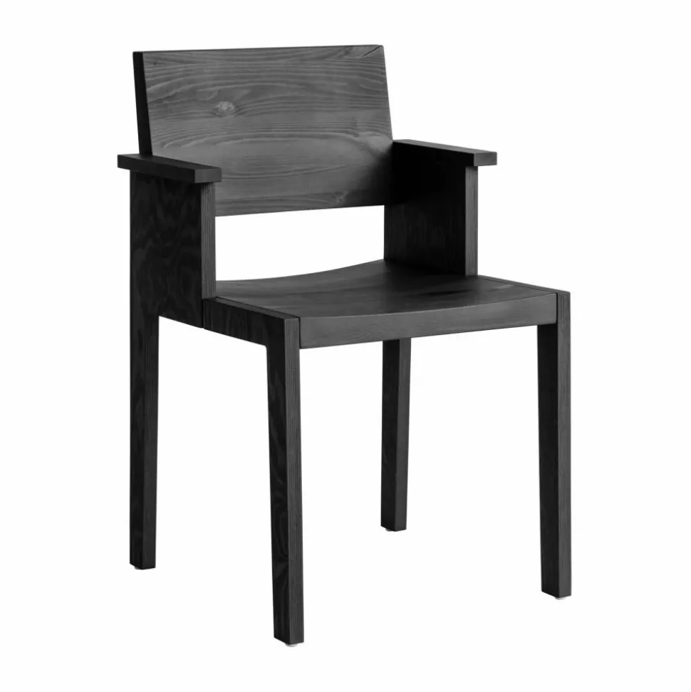 016 Maasto Dining Armchair karmstol Svartbetsad furu