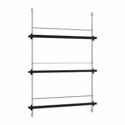 Magazine Shelving tidningsställ Black-rostfritt stål 85x115x7 cm MS.115.1