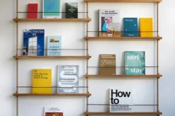 Magazine Shelving tidningsställ Ek-rostfritt stål 85x115x7 cm MS.115.1