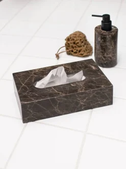Marble näsdukslåda 14x25 5 cm Brun