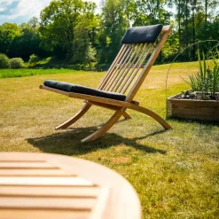 Muskö sittdyna och nackkudde Svart