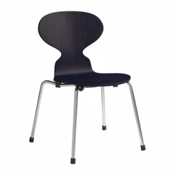 Myran barnstol Midnight blue målad ask-krom