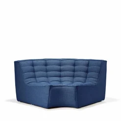 N701 hörnmodul rundad 90° Tyg blue