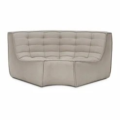 N701 hörnmodul rundad 90° Tyg Ecru beige