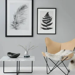 Ninety soffbord rektangulärt marmor carrara svart stativ