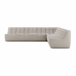 N701 modulhörnsoffa med rakt hörn tyg Beige 301x231 cm