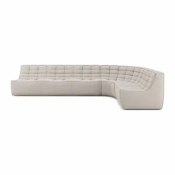 N701 modulhörnsoffa med rundat hörn tyg Beige 301x171 cm