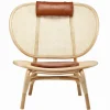 Nomad loungestol Natur-cognac läder