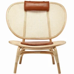 Nomad loungestol Natur-cognac läder