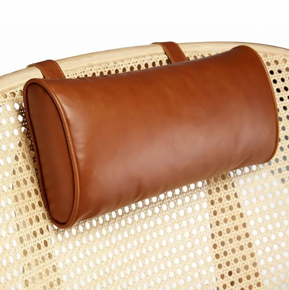 Nomad loungestol Natur-cognac läder