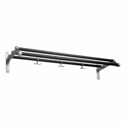 Nostalgi 291 hatthylla 100 cm Svartbetsad ek-aluminium