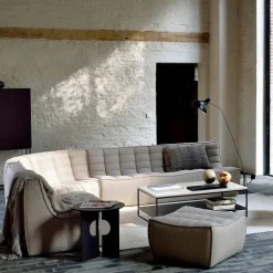 N701 soffa 2-sits Tyg dark grey