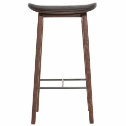 NY11 barstol lädersits dark smoked oak 65 cm Spectrum black