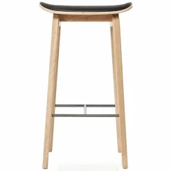 NY11 barstol med lädersits ek 65 cm Ultra black