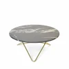 O Table soffbord marmor svart mässingsstativ
