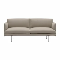 Outline soffa 2-sits Ecriture 240-Polished Aluminum